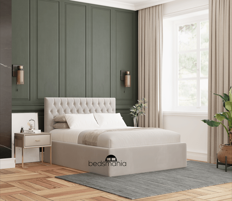  Upholstered Bed Frame with storage