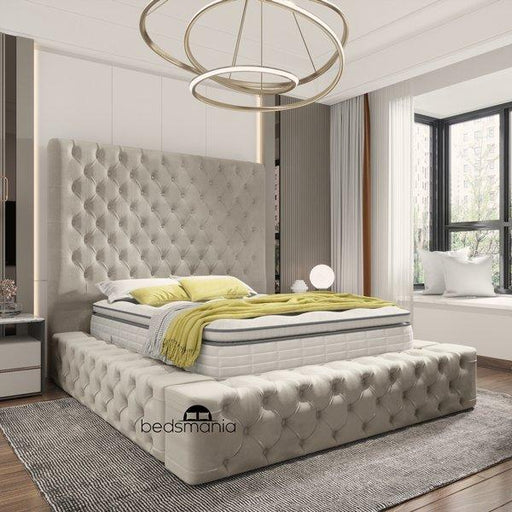 Atlanta Ambassador Bed Frame Pictured With 75" High Headboard - bedsmania