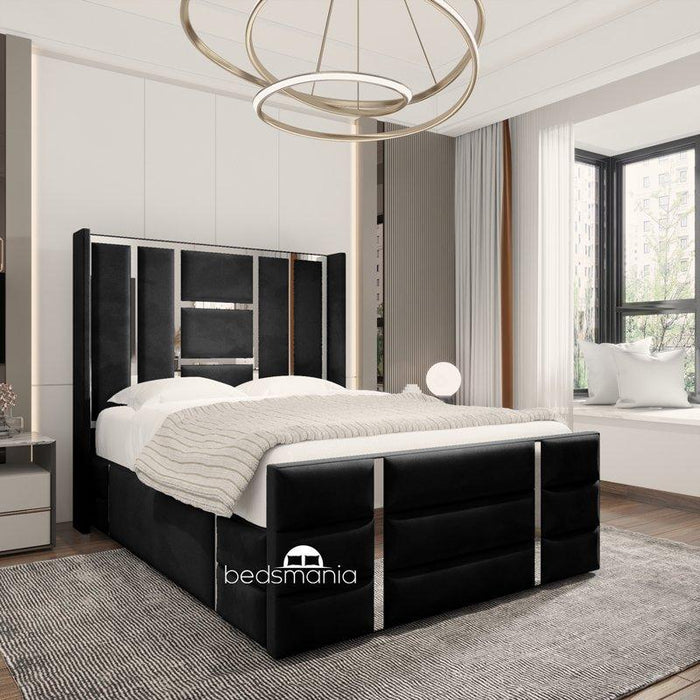 Moscow Chrome Strip Bed Frame - bedsmania